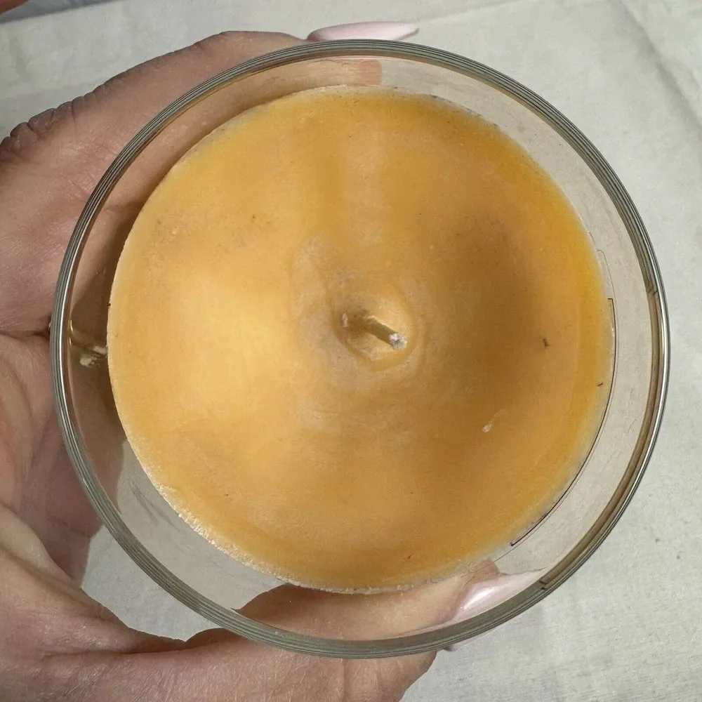 Bath & Body Works MARKET PEACH Small 4 oz Single Wick Candle No Lid VTG NOS - Picture 3 of 4